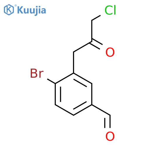 4-Bromo-3-(3-chloro-2-oxopropyl)benzaldehyde structure