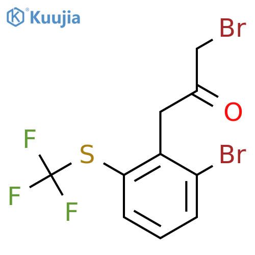 1-Bromo-3-(2-bromo-6-(trifluoromethylthio)phenyl)propan-2-one structure
