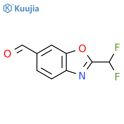 2-(Difluoromethyl)benzo[d]oxazole-6-carboxaldehyde structure