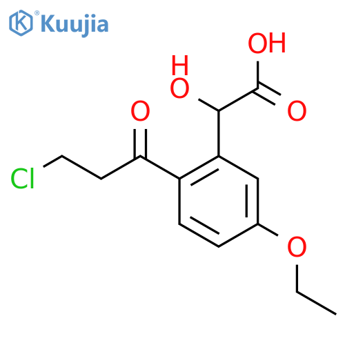 2-(3-Chloropropanoyl)-5-ethoxymandelic acid structure