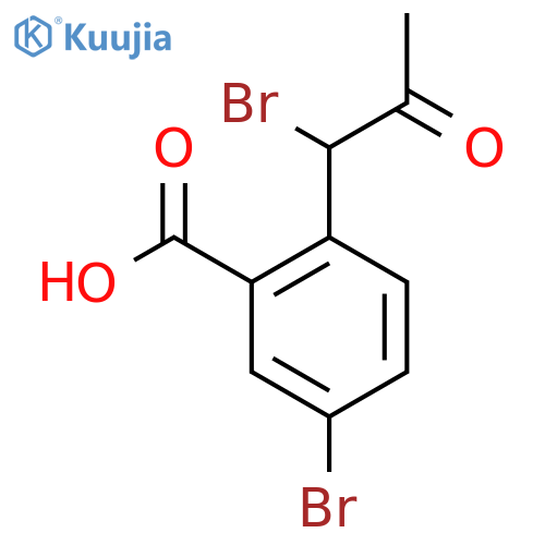 5-Bromo-2-(1-bromo-2-oxopropyl)benzoic acid structure