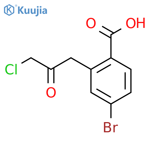 4-Bromo-2-(3-chloro-2-oxopropyl)benzoic acid structure