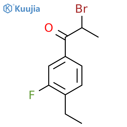 2-Bromo-1-(4-ethyl-3-fluorophenyl)propan-1-one structure