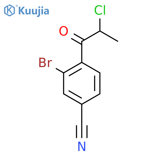 1-(2-Bromo-4-cyanophenyl)-2-chloropropan-1-one structure
