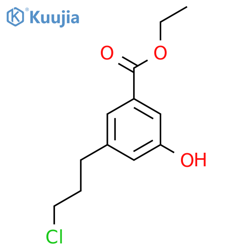 Ethyl 3-(3-chloropropyl)-5-hydroxybenzoate structure