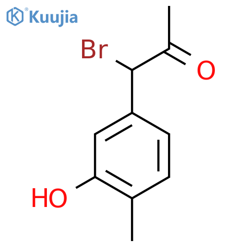 5-(1-Bromo-2-oxopropyl)-2-methylphenol structure