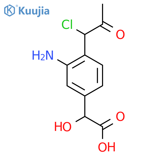 3-Amino-4-(1-chloro-2-oxopropyl)mandelic acid structure