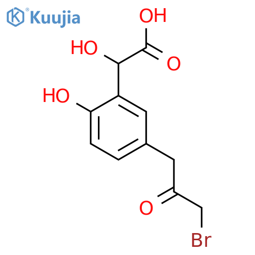 5-(3-Bromo-2-oxopropyl)-2-hydroxymandelic acid structure