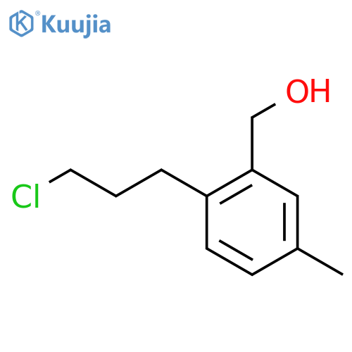 2-(3-Chloropropyl)-5-methylbenzyl alcohol structure