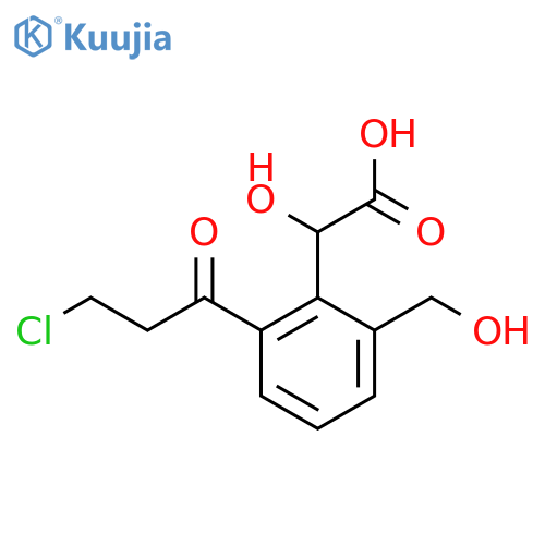 2-(3-Chloropropanoyl)-6-(hydroxymethyl)mandelic acid structure