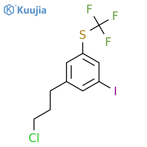 1-(3-Chloropropyl)-3-iodo-5-(trifluoromethylthio)benzene structure