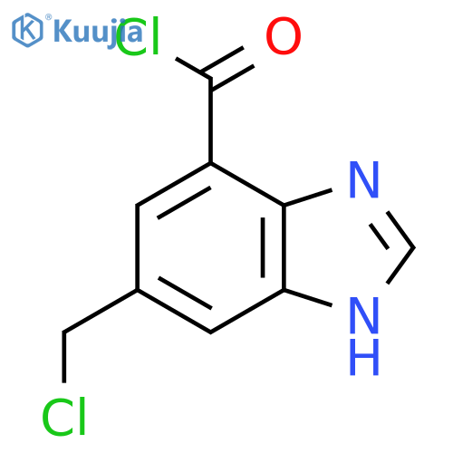 6-Chloromethyl-1H-benzimidazole-4-carbonyl chloride structure