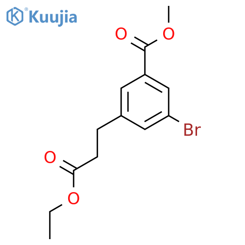 Methyl 3-bromo-5-(3-ethoxy-3-oxopropyl)benzoate structure