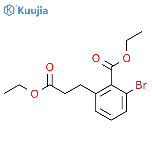 Ethyl 2-bromo-6-(3-ethoxy-3-oxopropyl)benzoate structure