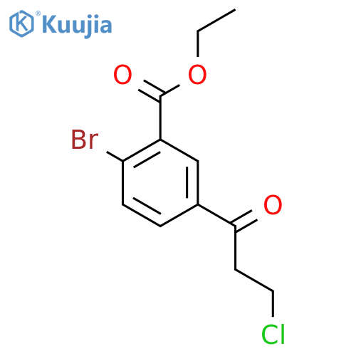 Ethyl 2-bromo-5-(3-chloropropanoyl)benzoate structure
