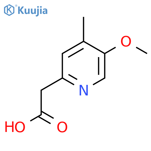 5-Methoxy-4-methylpyridine-2-acetic acid structure
