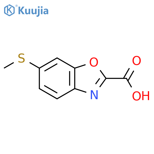 6-(Methylthio)benzo[d]oxazole-2-carboxylic acid structure