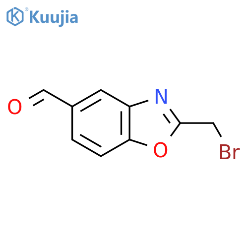 2-(Bromomethyl)benzo[d]oxazole-5-carboxaldehyde structure
