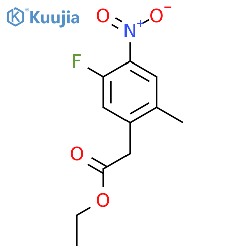 Ethyl 5-fluoro-2-methyl-4-nitrophenylacetate structure
