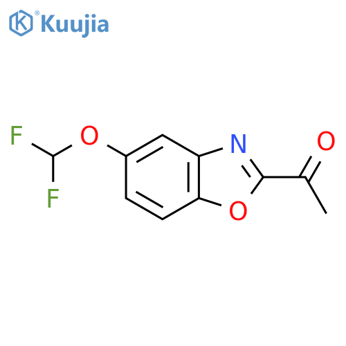1-(5-(Difluoromethoxy)benzo[d]oxazol-2-yl)ethanone structure