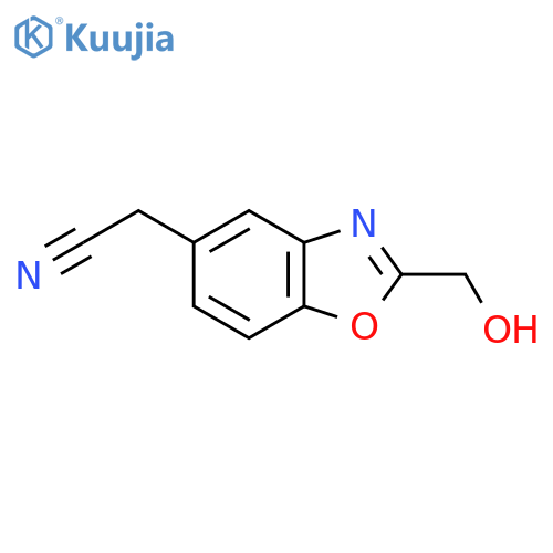 2-(Hydroxymethyl)benzo[d]oxazole-5-acetonitrile structure