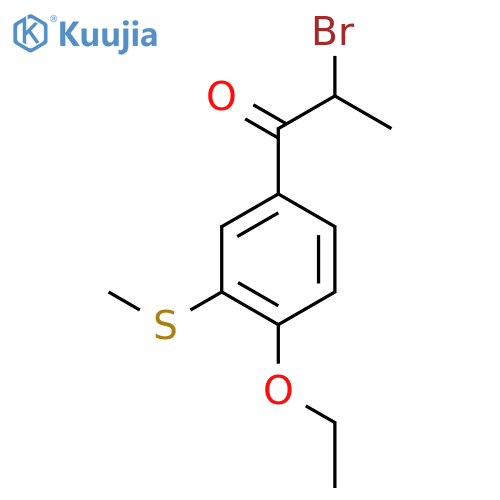 2-Bromo-1-(4-ethoxy-3-(methylthio)phenyl)propan-1-one structure