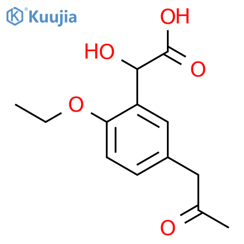 2-Ethoxy-5-(2-oxopropyl)mandelic acid structure