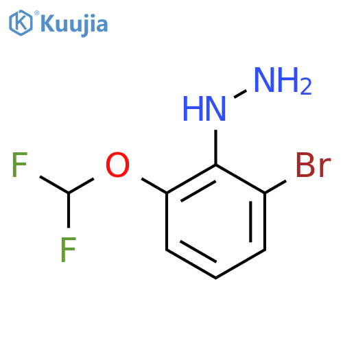 1-(2-Bromo-6-(difluoromethoxy)phenyl)hydrazine structure