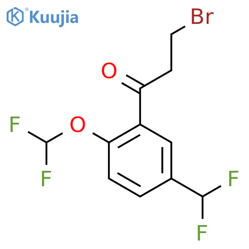 3-Bromo-1-(2-(difluoromethoxy)-5-(difluoromethyl)phenyl)propan-1-one structure