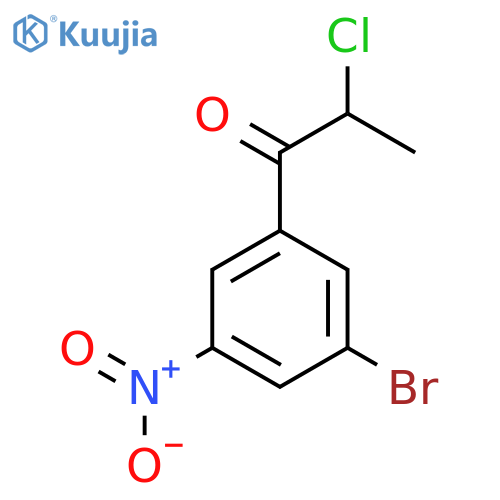 1-(3-Bromo-5-nitrophenyl)-2-chloropropan-1-one structure