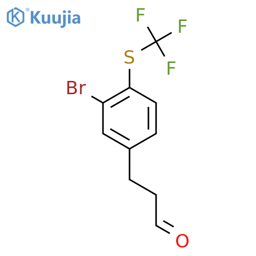 3-(3-Bromo-4-(trifluoromethylthio)phenyl)propanal structure