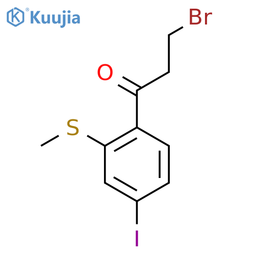 3-Bromo-1-(4-iodo-2-(methylthio)phenyl)propan-1-one structure