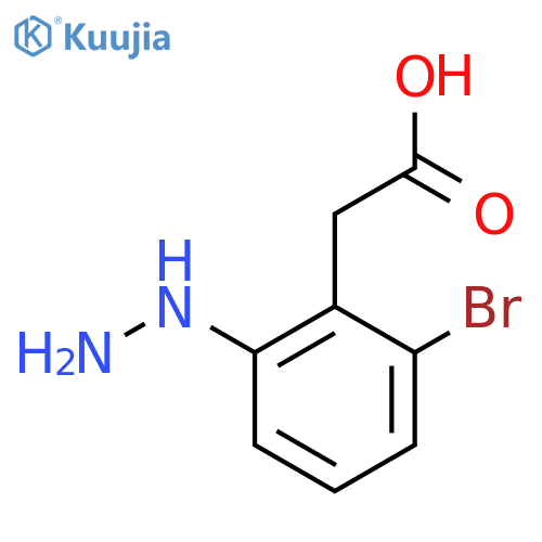 2-Bromo-6-hydrazinylphenylacetic acid structure