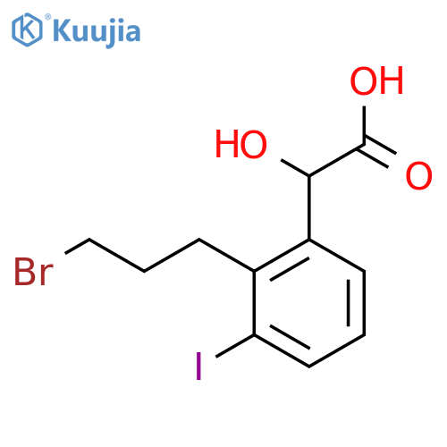 2-(3-Bromopropyl)-3-iodomandelic acid structure