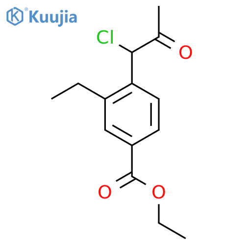 Ethyl 4-(1-chloro-2-oxopropyl)-3-ethylbenzoate structure