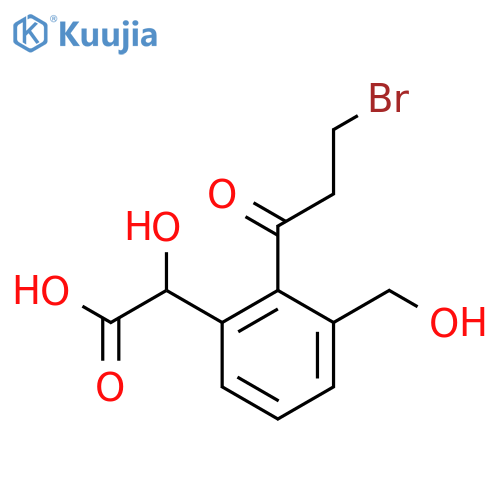 2-(3-Bromopropanoyl)-3-(hydroxymethyl)mandelic acid structure