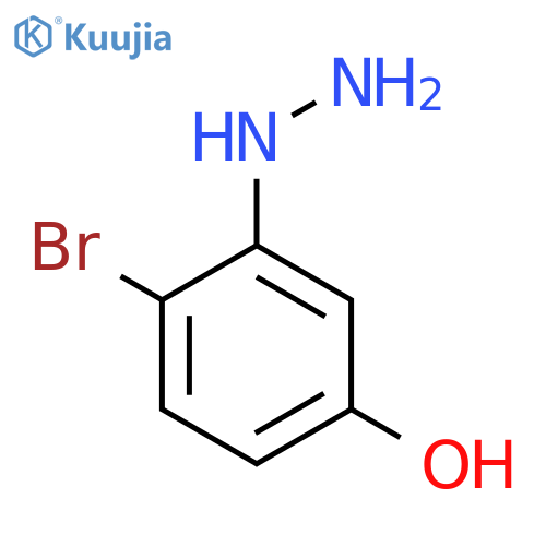 2-Bromo-5-hydroxyphenylhydrazine structure