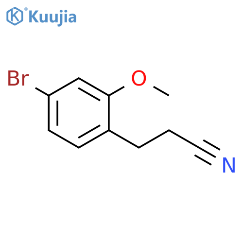 Benzenepropanenitrile, 4-bromo-2-methoxy- structure