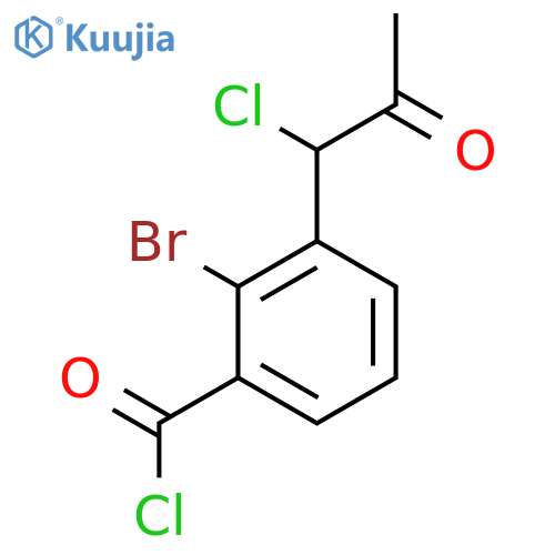 2-Bromo-3-(1-chloro-2-oxopropyl)benzoyl chloride structure