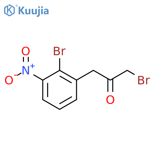 1-Bromo-3-(2-bromo-3-nitrophenyl)propan-2-one structure