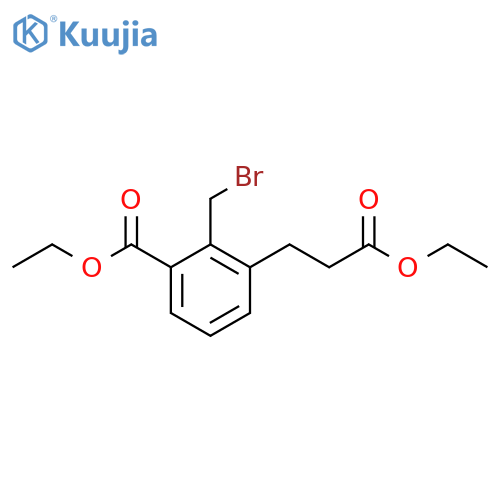 Ethyl 2-(bromomethyl)-3-(3-ethoxy-3-oxopropyl)benzoate structure