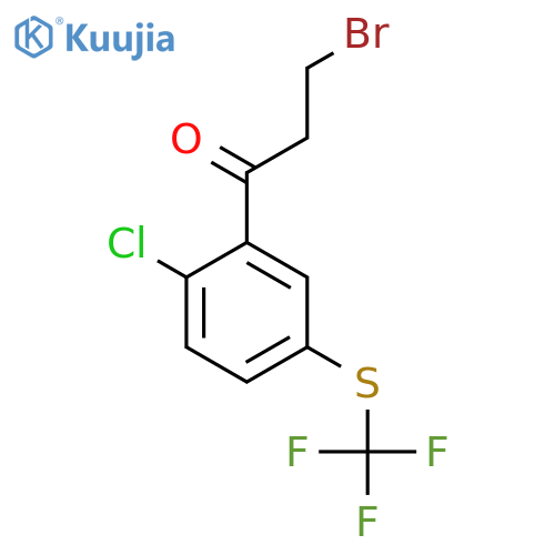 3-Bromo-1-(2-chloro-5-(trifluoromethylthio)phenyl)propan-1-one structure
