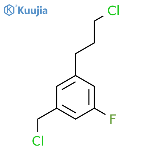 3-(3-Chloropropyl)-5-fluorobenzyl chloride structure