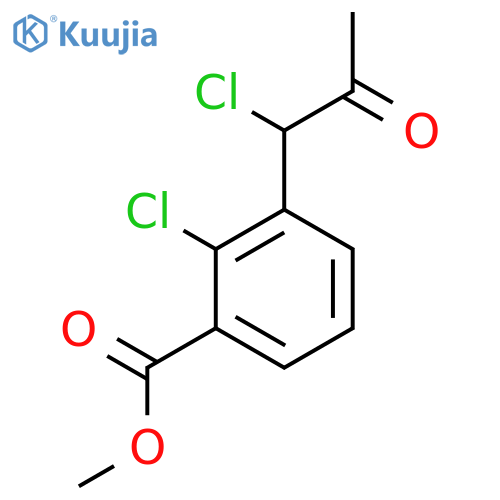 Methyl 2-chloro-3-(1-chloro-2-oxopropyl)benzoate structure