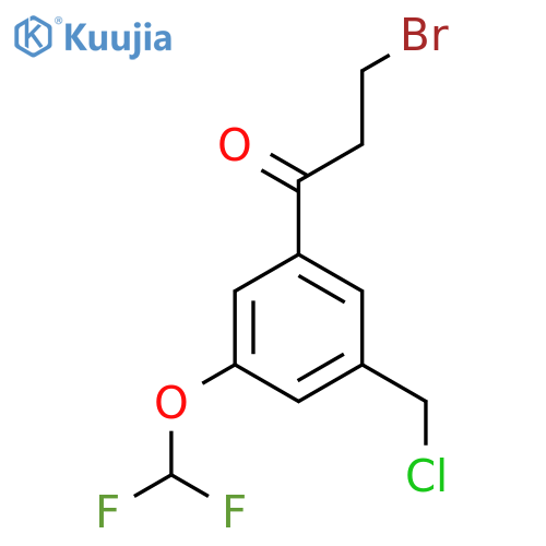 3-Bromo-1-(3-(chloromethyl)-5-(difluoromethoxy)phenyl)propan-1-one structure