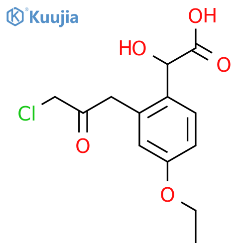 2-(3-Chloro-2-oxopropyl)-4-ethoxymandelic acid structure