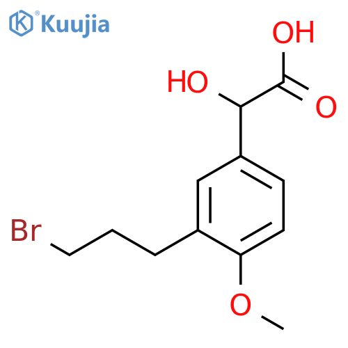 3-(3-Bromopropyl)-4-methoxymandelic acid structure