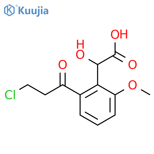 2-(3-Chloropropanoyl)-6-methoxymandelic acid structure