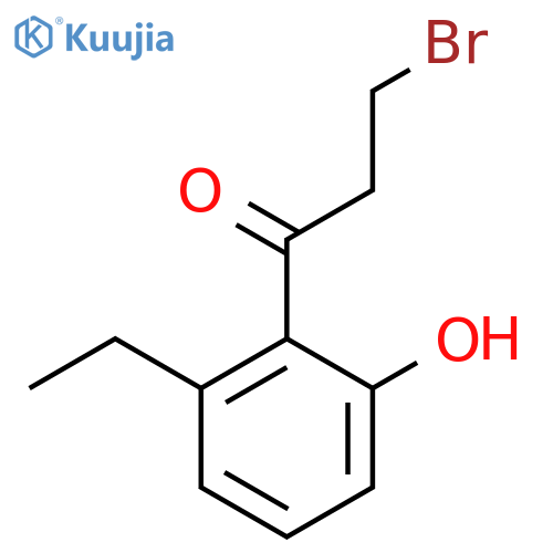 3-Bromo-1-(2-ethyl-6-hydroxyphenyl)propan-1-one structure