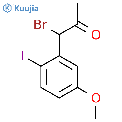 1-Bromo-1-(2-iodo-5-methoxyphenyl)propan-2-one structure